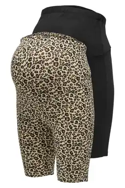 Wehkamp ONLY MATERNITY bikershort OLMLOVELY - bruin/zwart (set van 2) aanbieding