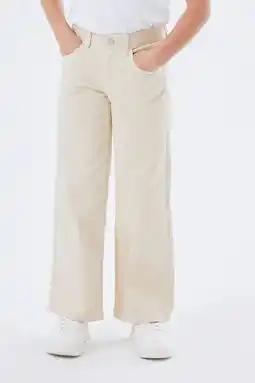 Wehkamp NAME IT KIDS wide leg jeans NKFROSE ecru aanbieding