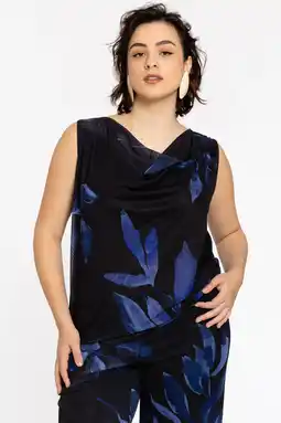 Wehkamp YOEK mesh mouwloze top blauw aanbieding