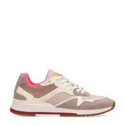 Wehkamp Scotch & Soda Vivi suède sneakers zand/ecru aanbieding