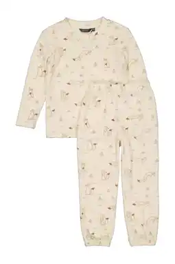 Wehkamp Quapi pyjamaset met all over print ecru aanbieding