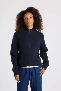 Wehkamp America Today gebreid vest donkerblauw aanbieding