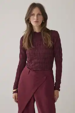 Wehkamp Summum jersey top donkerrood aanbieding
