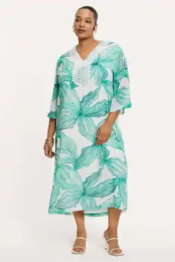 Wehkamp YOEK zomerjurk turquoise aanbieding