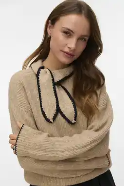 Wehkamp VERO MODA gebreide trui zand aanbieding