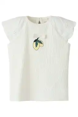 Wehkamp NAME IT BABY T-shirt ecru broderie aanbieding