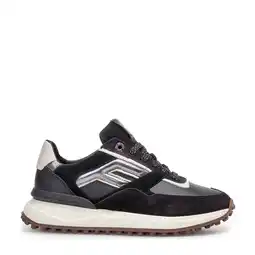 Wehkamp Floris van Bommel Noppi 36.17 suède sneakers zwart/grijs aanbieding