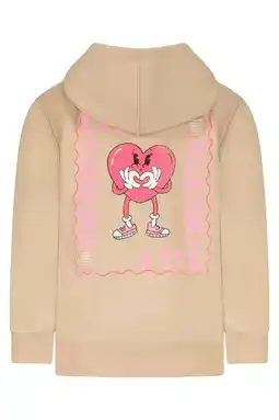 Wehkamp Little Cars hoodie met backprint beige aanbieding
