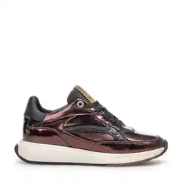 Wehkamp Floris van Bommel Suvi 02.13 leren sneakers bruin metallic aanbieding