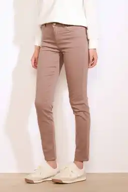 Wehkamp LOLALIZA slim highwaist broek taupe aanbieding