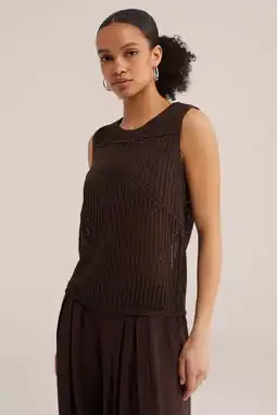 Wehkamp WE Fashion top met lurex bruin aanbieding