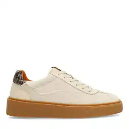 Wehkamp Manfield suède sneakers ecru aanbieding