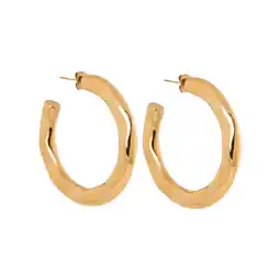 Wehkamp Label Kiki gold plated oorbellen Rough Hoops aanbieding