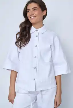 Wehkamp SisterS Point denim blouse wit aanbieding