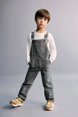 Wehkamp Mango Kids tuinbroek grey denim aanbieding
