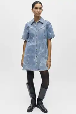 Wehkamp OBJECT denim mini jurk light blue denim aanbieding