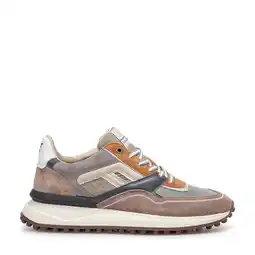 Wehkamp Floris van Bommel Noppi 29.52 suède sneakers taupe/oranje aanbieding