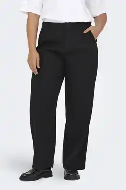 Wehkamp ONLY CARMAKOMA wide leg highwaist pantalon zwart aanbieding