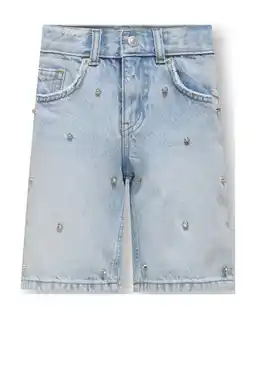 Wehkamp KIDS ONLY GIRL loose denim short light blue denim aanbieding
