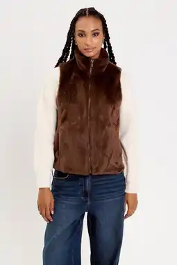 Wehkamp Cache Cache imitatiebonten bodywarmer bruin aanbieding