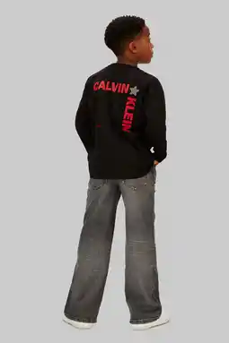 Wehkamp Calvin Klein longsleeve met backprint zwart aanbieding