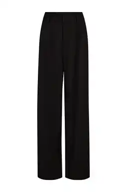 Wehkamp Mos Mosh wide leg regularwaist broek zwart met glitter aanbieding