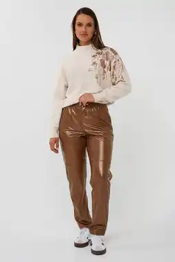 Wehkamp Esqualo pullover trui beige met pailletten aanbieding