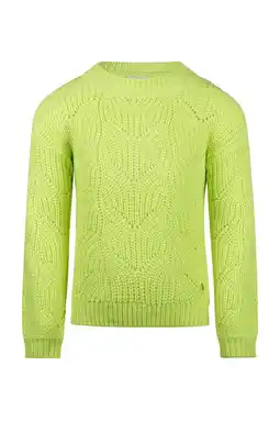 Wehkamp Koko Noko trui limegroen grof gebreid aanbieding