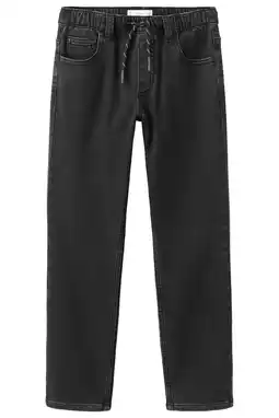 Wehkamp Mango Kids tapered jeans black denim aanbieding