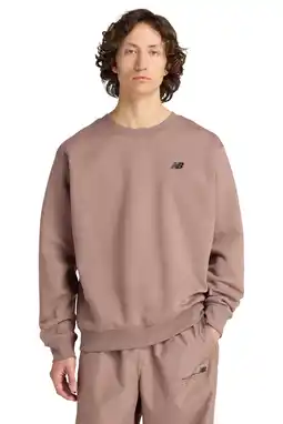 Wehkamp New Balance sportsweater Linear taupe aanbieding