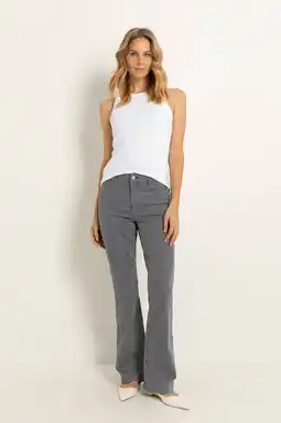 Wehkamp CLAUDIA BY CLAUDIA STRÄTER flared jeans donkerblauw aanbieding