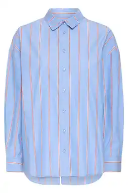 Wehkamp ICHI gestreepte blouse blauw aanbieding
