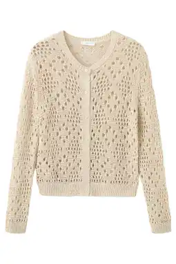 Wehkamp MANGO TEEN gebreid vest lichtbruin ajour aanbieding