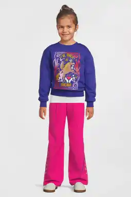 Wehkamp Orange Stars sportieve wide leg broek Celina roze aanbieding