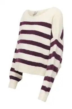 Wehkamp ONLY MATERNITY zwangerschaps trui gebreid ecru/bruin aanbieding