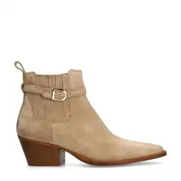 Wehkamp Manfield suède enkellaarzen beige aanbieding