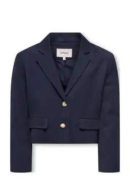 Wehkamp KIDS ONLY GIRL cropped blazer donkerblauw aanbieding