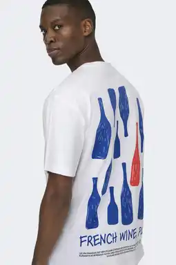 Wehkamp ONLY & SONS oversized T-shirt met backprint wit aanbieding