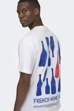 Wehkamp ONLY & SONS oversized T-shirt met backprint wit aanbieding