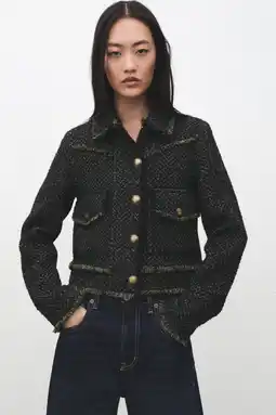 Wehkamp Mango tweed jasje donkergroen aanbieding