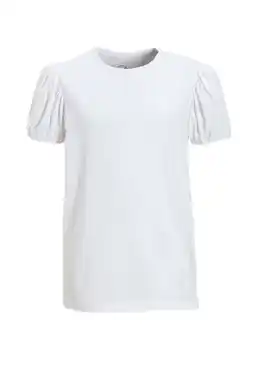 Wehkamp Anytime T-shirt met pofmouwen wit aanbieding