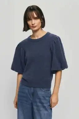 Wehkamp MSCH Copenhagen gebreide trui blauw aanbieding