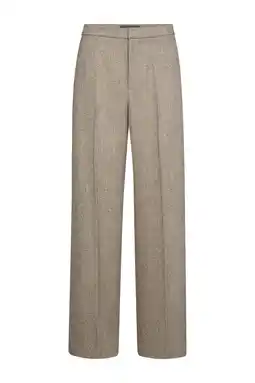 Wehkamp Mos Mosh bouclé straight regularwaist broek beige aanbieding