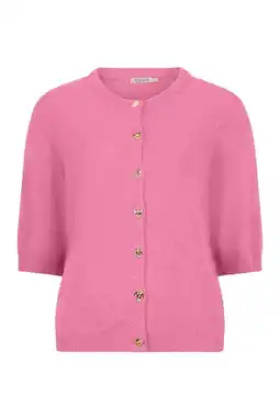 Wehkamp Esqualo gebreid vest met hartjes roze aanbieding