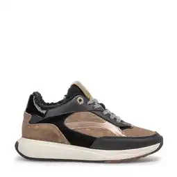 Wehkamp Floris van Bommel Suvi 02.11 gevoerde suède sneakers zwart/taupe aanbieding