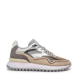 Wehkamp Floris van Bommel leren sneakers zilver aanbieding