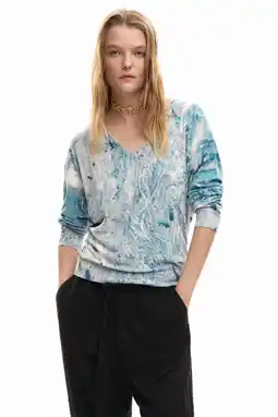 Wehkamp Desigual gebreide trui blauw aanbieding