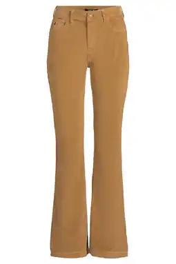 Wehkamp Lois flared regularwaist flared broek camel aanbieding
