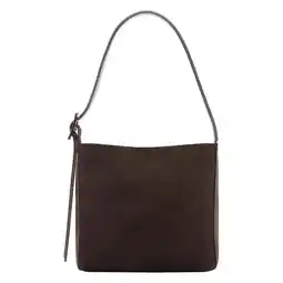 Wehkamp Mango suede shopper donkerbruin aanbieding