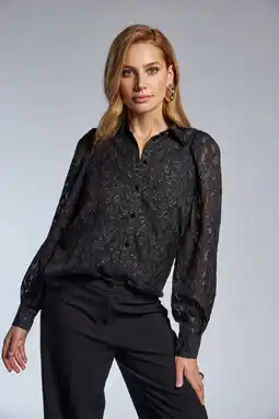 Wehkamp Freebird blouse zwart met lurex aanbieding
